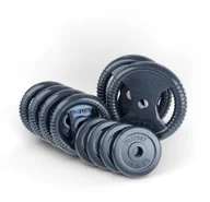 Obciążenia - K-SPORT Zestaw obciążeń żeliwnych 50kg: 2 x 10 kg, 4 x 5 kg, 4 x 2.5 kg OZ50 K-SPORT - miniaturka - grafika 1