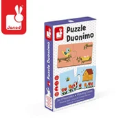 Klocki - Janod Dwuczęściowe puzzle Zwierzęta i ich domki 20 elementów, - miniaturka - grafika 1