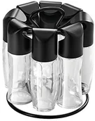 Pozostałe akcesoria kuchenne - Metaltex spice8 Karussell (8 pojemniki przypraw, szkło/tworzywo sztuczne), czarna, 15 x 15 x 16,5 cm 252876080 - miniaturka - grafika 1