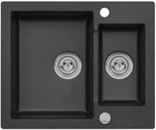 Zlewozmywaki - AXIS GROUP Zlew Mojito 80 1,5-komorowy czarny - miniaturka - grafika 1