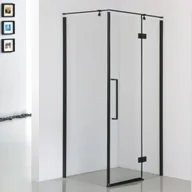 Kabiny prysznicowe - Sea Horse Sea Horse Fresh line 80x120  prawa czarny mat BK248T0812P - miniaturka - grafika 1