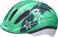 Kaski rowerowe - KED Meggy II Helmet Kids, green stars M | 52-58cm 2021 Kaski dla dzieci 13324096024 - miniaturka - grafika 1