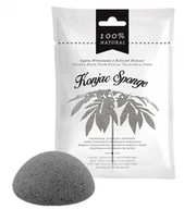 Akcesoria do oczyszczania twarzy - Black Diet-Food Diet-Food Konjac Sponge gąbka do twarzy z rośliny konjac Czarna 1szt - miniaturka - grafika 1