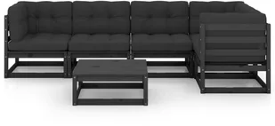 vidaXL 6-cz zestaw wypoczynkowy do ogrodu z poduszkami lita sosna 3076613 - Meble ogrodowe - miniaturka - grafika 2