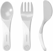 Sztućce dla dzieci - Twistshake sztućce białe - miniaturka - grafika 1