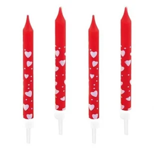 AMSCAN Świeczki czerwone serduszka 10 sztuk - Kinder party - miniaturka - grafika 6