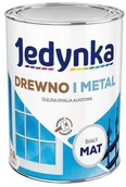 Farby zewnętrzne - Jedynka Farba Do Drewna I Metalu- matowa, biała, 0.9 l - miniaturka - grafika 1