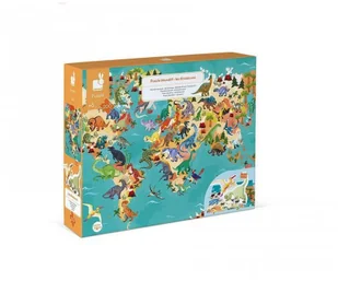 Janod Puzzle Edukacyjne z Figurkami 3d Dinozaury 200 Elementów 6+, - Puzzle - miniaturka - grafika 2