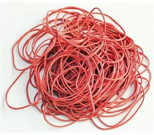 Q-CONNECT Gumki recepturki 100g, średnica 50mm, czerwone KF16075 - Gumki biurowe - miniaturka - grafika 3