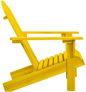 vidaXL Krzesło ogrodowe Adirondack, lite drewno jodłowe, żółte! 315874 - Fotele i krzesła ogrodowe - miniaturka - grafika 3