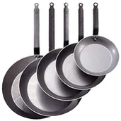 Patelnie - De Buyer Lyonnaise okrągła patelnia z masywnej stali, 50 cm 5110.50 - miniaturka - grafika 1