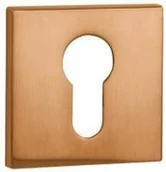 Szyldy i rozety - VDS Rozeta kwaratowa R67F miedź satyna wkładka 49-0254 - miniaturka - grafika 1