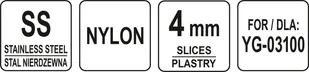 Yato TARCZA DO SZATKOWNICY DO WARZYW YG-03100 PLASTRY 4MM YATO YG-03141 - Akcesoria gastronomiczne - miniaturka - grafika 4