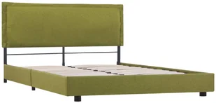 vidaXL Rama łóżka, zielona, tapicerowana tkaniną, 140 x 200 cm - Łóżka - miniaturka - grafika 10
