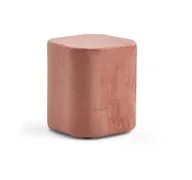 Taborety i hokery - AJ Produkty Stołek COMFY, welur, łososiowo różowy - miniaturka - grafika 1