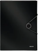 Teczki i skoroszyty - Leitz Teczka z gumką PP Solid 30 mm czarna - miniaturka - grafika 1