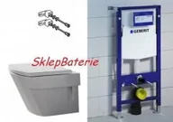 Stelaże i zestawy podtynkowe do WC - Geberit Duravit DuraStyle Zestaw Stelaż podtynkowy UP300 z przyciskiem miską WC wiszącą i deską wolnoopadającą (111.320.00.5 +111.815.00.1 +115.777.21.1 +156.050.00.1 +0063790000) Wa - miniaturka - grafika 1