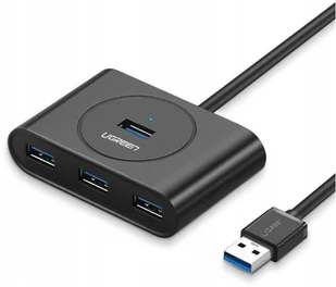 Hub USB UGREEN 4x USB 3.0 kolor czarny 20290 - Huby USB - miniaturka - grafika 4