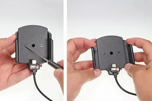 Brodit AB Uchwyt regulowany do Sony Xperia XZ 3, bez futerału oraz w futerale lub etui o wymiarach: 62-77 mm (szer.), 6-10 mm (grubość) z wbudowanym kablem USB-C oraz ładowarką samochodową 521840 - Uchwyty samochodowe do telefonów - miniaturka - grafika 3