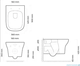 Oltens zestaw podtynkowy stelaż + miska Gulfoss SmartClean z deską wolnoopadającą 50001000/42508000 - Stelaże i zestawy podtynkowe do WC - miniaturka - grafika 3