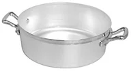 Rondle - Pentole Agnelli pentole agnelli rondel małe, bltf-aluminium, z 2 uchwytami ze stali nierdzewnej, srebrny, srebrny/czarny, 20 cm FAMA620 - miniaturka - grafika 1