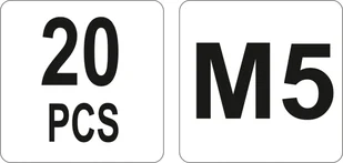 Yato NITONAKRĘTKI STALOWE M5 20SZT YT-36472 YT-36472 - Nitownice - miniaturka - grafika 3