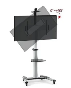 Techly Stojak mobilny LCD/LED 37-70cali regulowany 160cm, 50kg 022700 - Uchwyty do monitorów - miniaturka - grafika 3