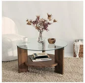 Ławy i stoliki kawowe - Evila Evila Ława "Mondo" w kolorze brązowym - wys. 40 x  75 cm - miniaturka - grafika 1