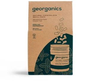 GEORGANICS Georganics, Naturalna guma do żucia, English Peppermint, 180 gum - Inne artykuły czyszczące - miniaturka - grafika 2