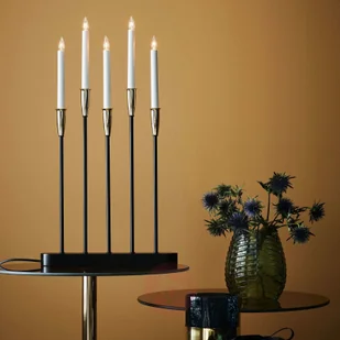 Markslojd 705282 - Świecznik świąteczny NICE 5xE10/3W/230V czarny/mosiądz - Oświetlenie świąteczne - miniaturka - grafika 2