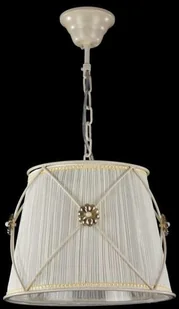 Maytoni LAMPA wisząca LEA ARM369-11-G Maytoni plisowana OPRAWA okrągły zwis abażurowy shabby biały ARM369-11-G - Lampy sufitowe - miniaturka - grafika 2