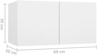 vidaXL Lumarko 7-cz. zestaw szafek TV, biały, płyta wiórowa 3078661 - Szafki RTV - miniaturka - grafika 11