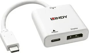 Lindy 43237 Przejściówka adapter konwerter) USB 3.1 DisplayPort z funkcją ładowania LY-43237 - Złącza, przejściówki, adaptery - miniaturka - grafika 2