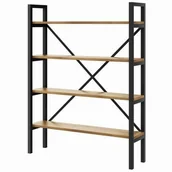 Regały - S&w Design Regał Medium 130x60-160x40 cm Industrial Loft na książki D4 RM400040130D - miniaturka - grafika 1