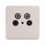 Akcesoria TV-SAT - Gniazdo D.s.e SS3-2-T podwójne - miniaturka - grafika 1