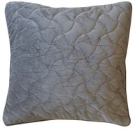 Poduszki dekoracyjne - Homemaison Home Maison poduszka, motyw 09415  0-AL welur, pikowane, 45 x 45 cm, szary 09415-0-AL - miniaturka - grafika 1