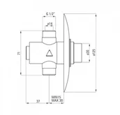 Baterie podtynkowe - Deante Press Bateria natryskowa czasowa podtynkowa chrom BBH048L - miniaturka - grafika 1