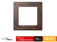 Systemy inteligentnych domów - SOMFY Somfy 9015237 ramka 50x50 do radiowego pilota Smoove, kolor WALNUT 9015237 - miniaturka - grafika 1