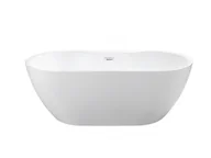 Wanny - Besco Navia wanna 150x80cm wolnostojąca z syfonem #WAS-150-N | - miniaturka - grafika 1