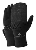 Rękawice do ćwiczeń - RONHILL RONHILL rękawiczki WIND-BLOCK FLIP GLOVE czarne - miniaturka - grafika 1