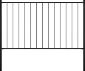 Ogrodzenia - vidaxl Panel ogrodzeniowy ze słupkami, kryta proszkowo stal, 1,7x1,25m - miniaturka - grafika 1