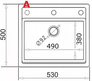 Pyramis Camea 1B karbon 070058201 - Zlewozmywaki - miniaturka - grafika 3