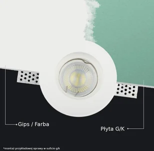 v-tac Oprawa Oczko V-TAC GIPS GU10 Wpuszczana Okrągła Biała fi.103 V-TAC VT-859RD - Oprawy, klosze i abażury - miniaturka - grafika 7