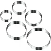 Formy do ciast - Metaltex 252375010 foremka do wycinania "Okrągły", 5-częściowy zestaw, ze stali nierdzewnej, srebrny, 13 x 8 x 8 cm 252375010 - miniaturka - grafika 1