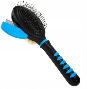 Szczotka Psa Kota podwójna grzebień naturalna S - Szczotki i furminatory - miniaturka - grafika 9