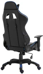 vidaXL vidaXL Fotel dla gracza, niebieski, PU - Fotele gamingowe - miniaturka - grafika 4