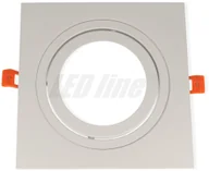 Oprawy, klosze i abażury - LED line Oprawa aluminiowa AR111 kwadratowa ruchoma, biały mat 248375 - miniaturka - grafika 1