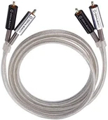 Kable - Oehlbach OEHLBACH Silver Express 150 | dzieki wzmacniajacym Stereo-Cinch zestaw kabli do odtwarzacza CD i wzmacniaczem | spofc & 2-krotnie ekranowany | 1,50 m  srebrny D1C3902 - miniaturka - grafika 1