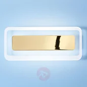 Lampy ścienne - Linea Light Kinkiet LED Antille złoty 31,4 cm - miniaturka - grafika 1