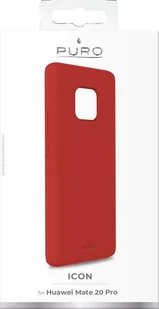 PURO ICON Cover - Etui do Huawei Mate 20 Pro (czerwony) HWMATE20PICONRED - Etui i futerały do telefonów - miniaturka - grafika 2